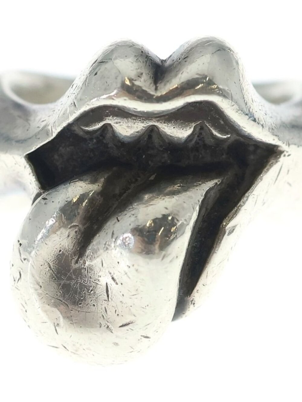 Chrome Hearts Lip Tongue Md Lip and Tan Silver Ring - Picture 4 of 6